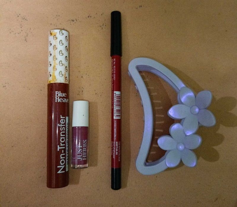 Cosmetic Bundle (lipstick, lipliner and claw clip)