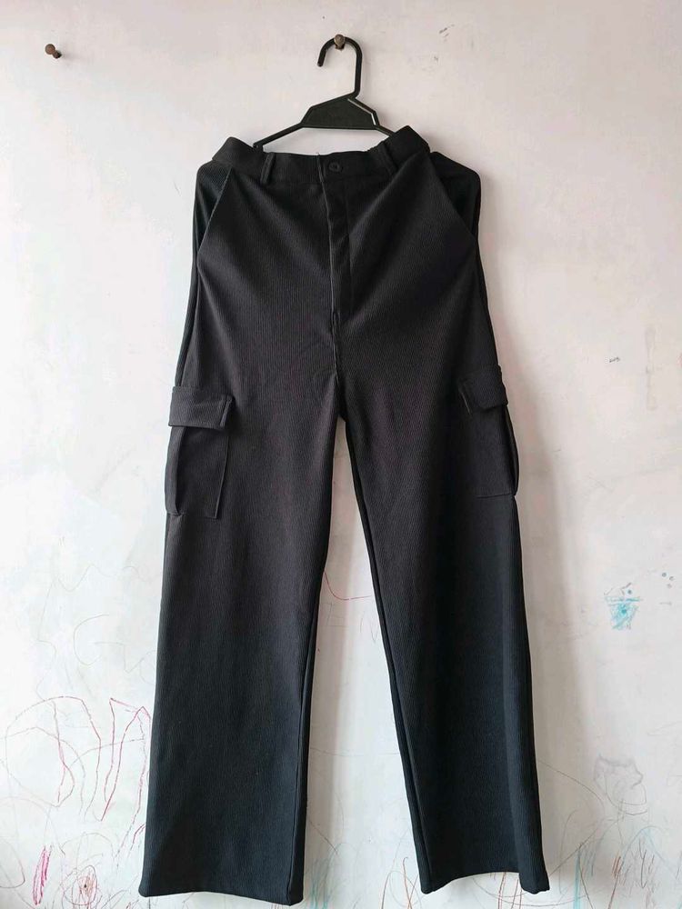 Black Cargo Trousers