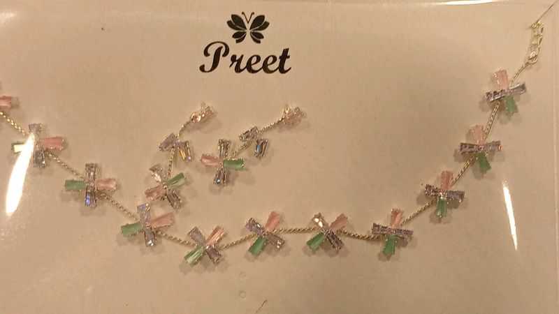 New Rhinestone Necklace &amp; Earring Set