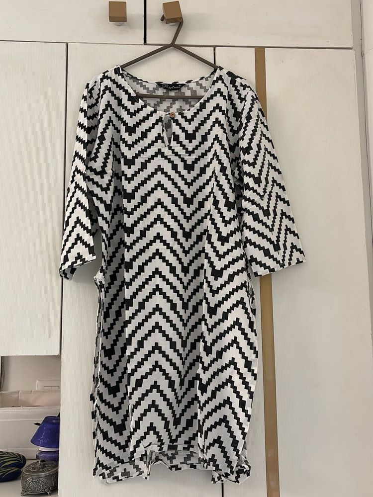 Chevron Print Tunic Top