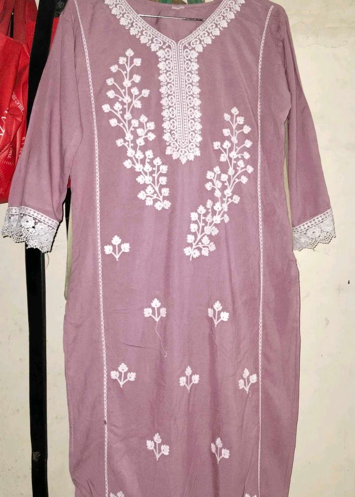 Elegant Mauve Kurta