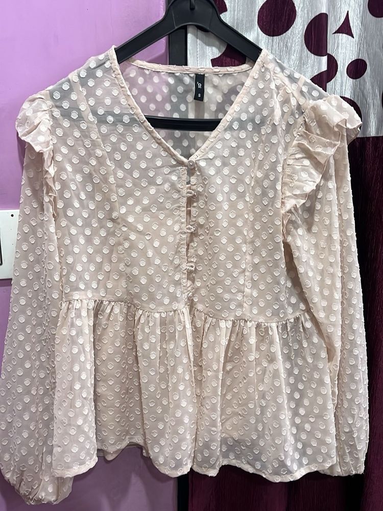Blush Ruffle Top