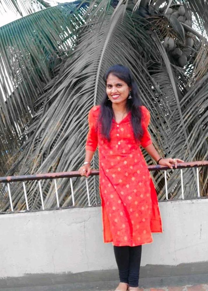 Red Printed Kurta