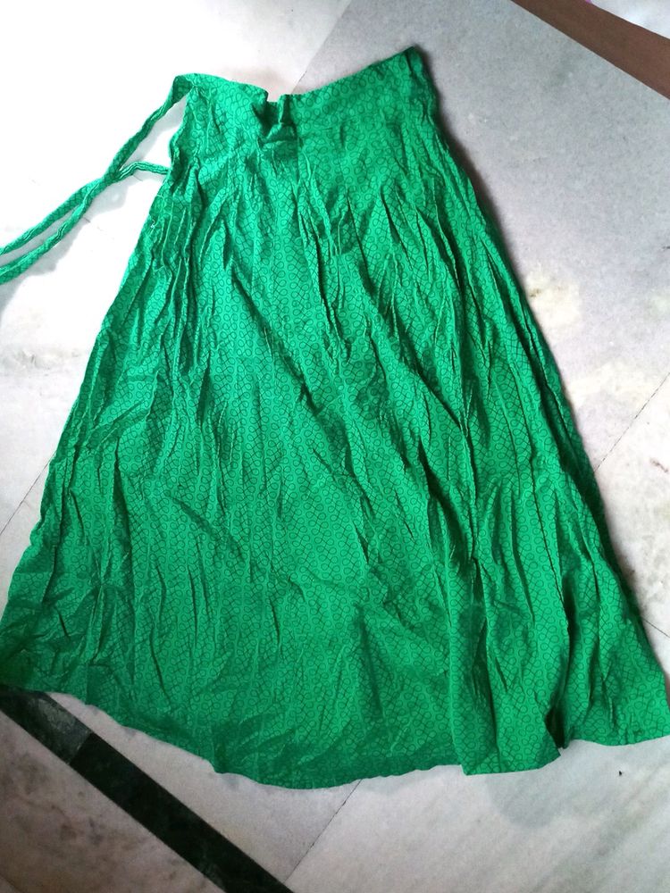 Bright Green Long Skirt