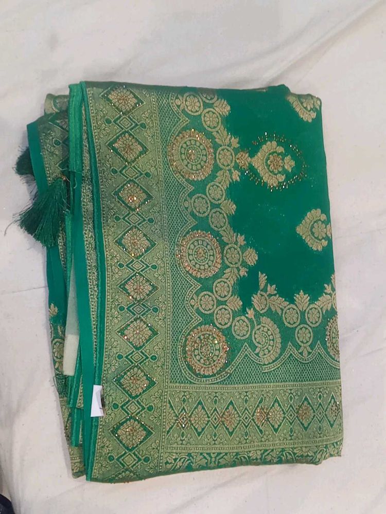 Elegant Green Saree