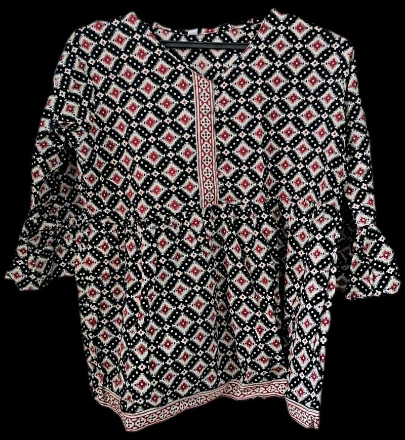Black Tunic With Bell Sleeves
