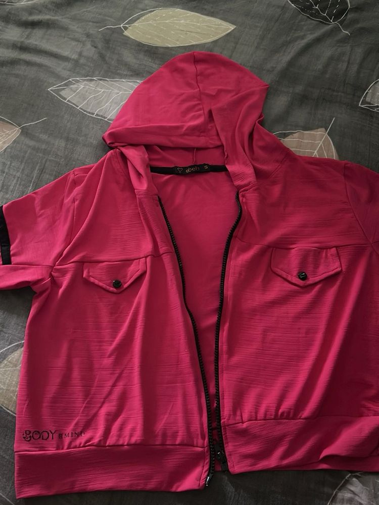 Pink Zip-Up Hoodie
