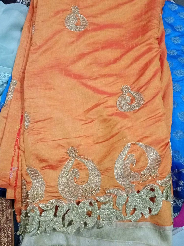 Elegant Embroidered Saree