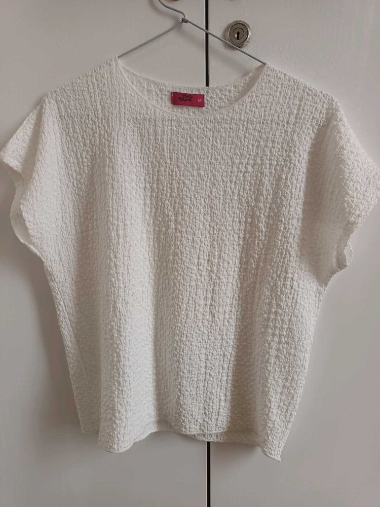 Textured White Top