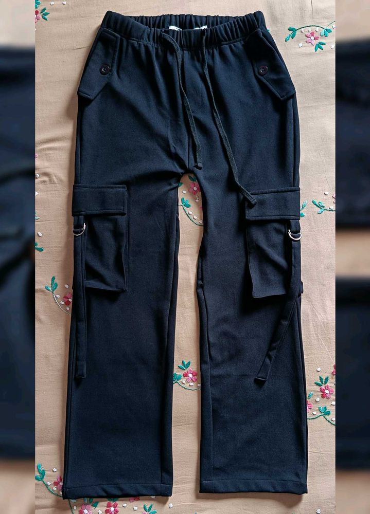 Black Roadster Polyester Pants 🖤