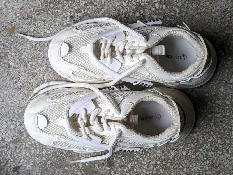 white sneakers