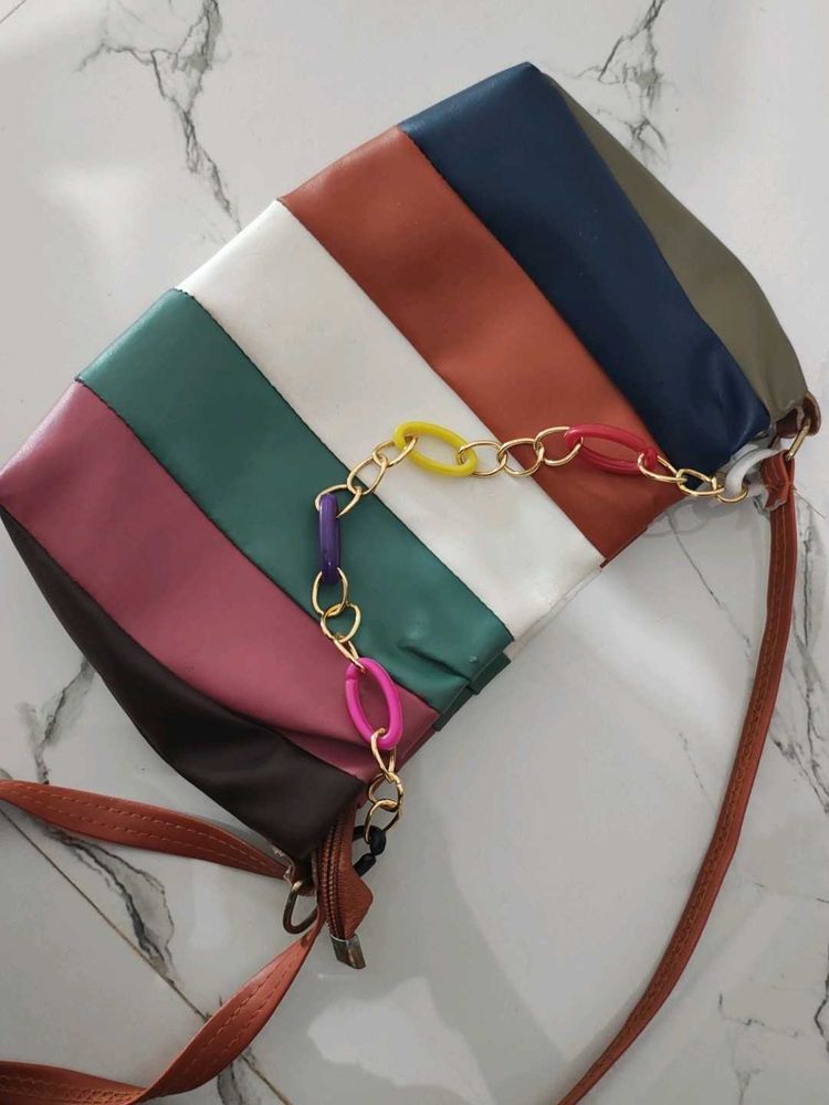 Stylish Colorblock Handbag