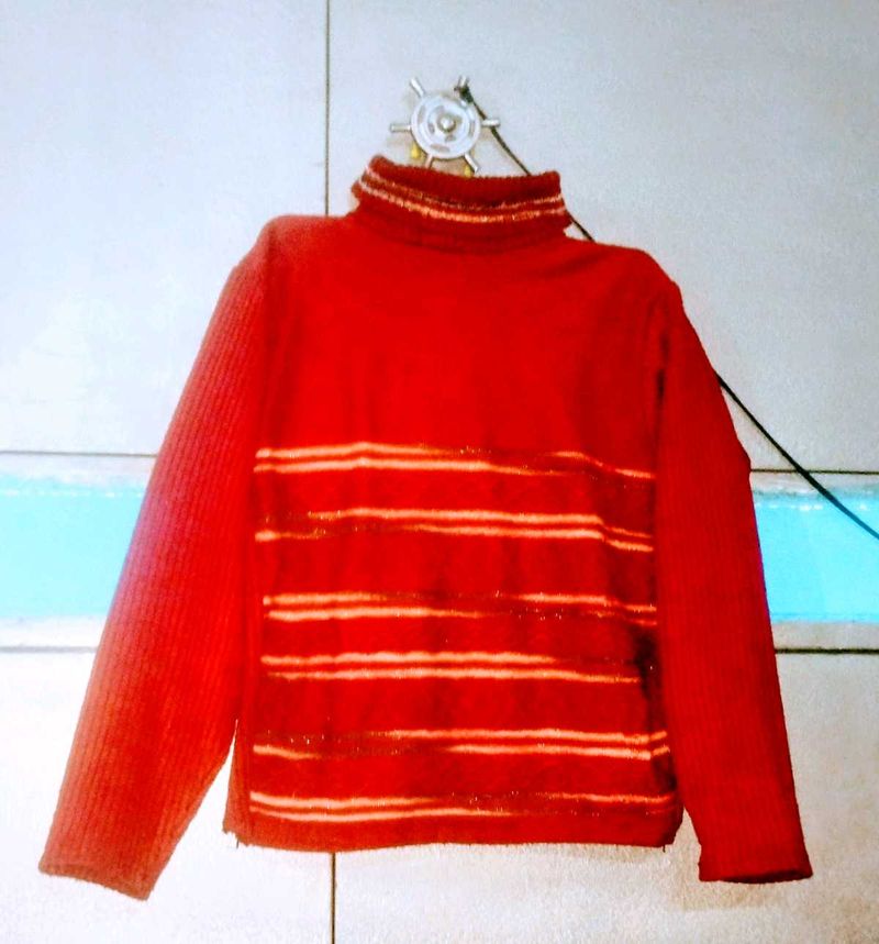 Striped Turtleneck Sweater