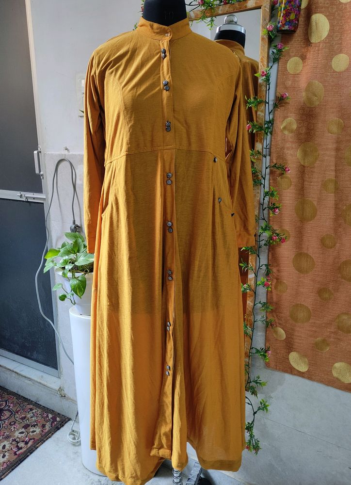 Mustard Colour Abaya
