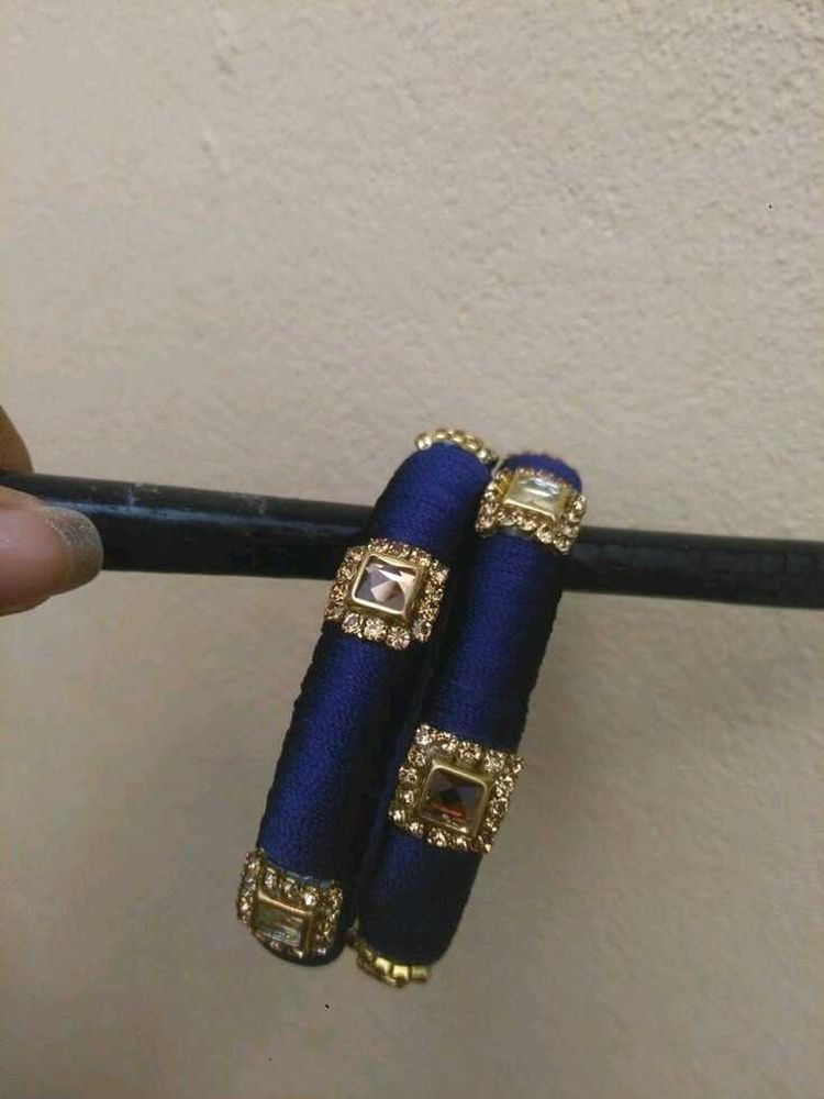 Blue Silk Bangle