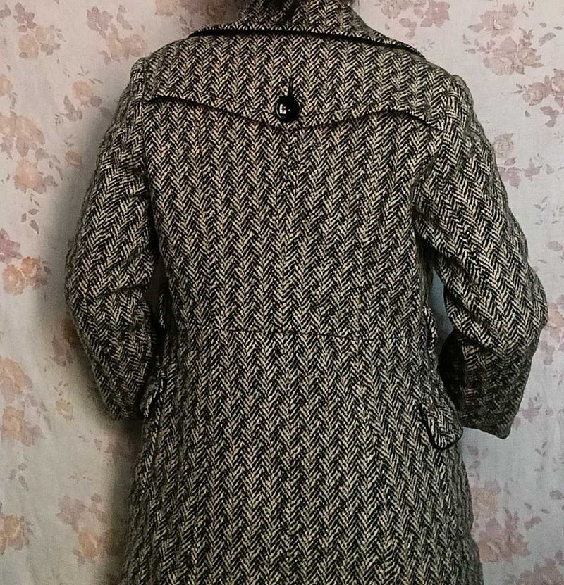 Herringbone Tweed Coat