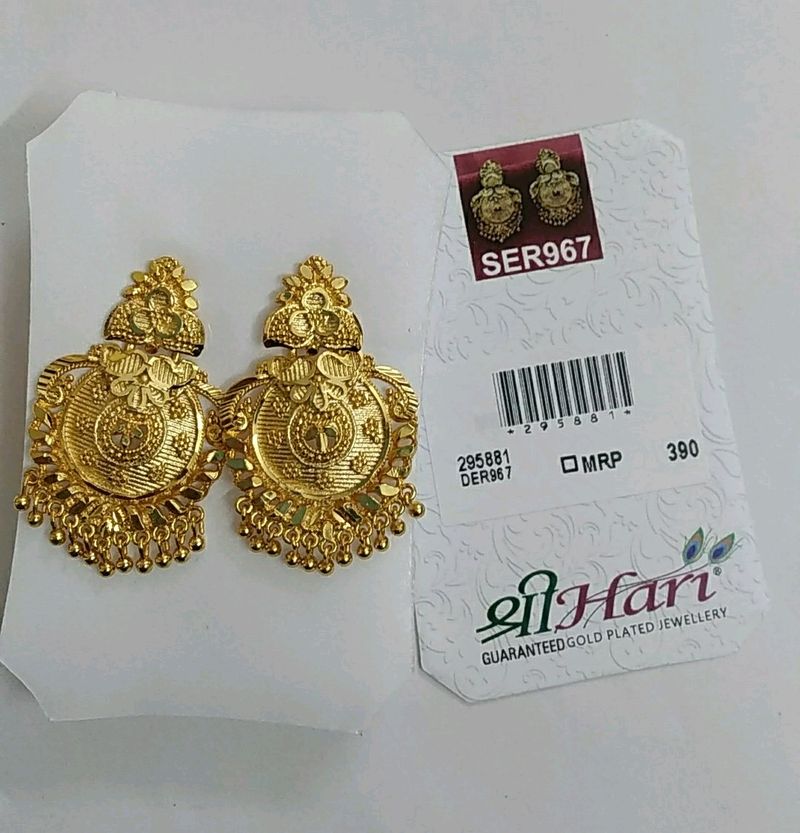 Earrings Shri Hari Gold Plated Jewellery