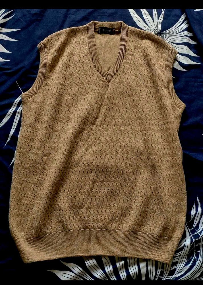 Beige Korean Sweater Vest