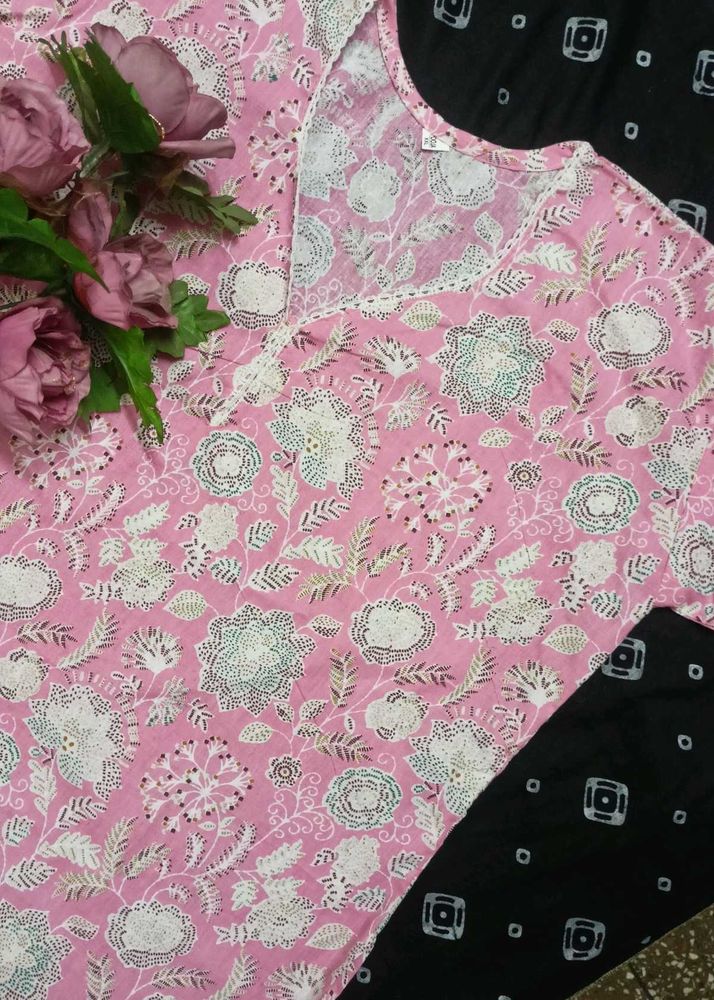Floral Short Kurti💕and(Earings As Freebie)
