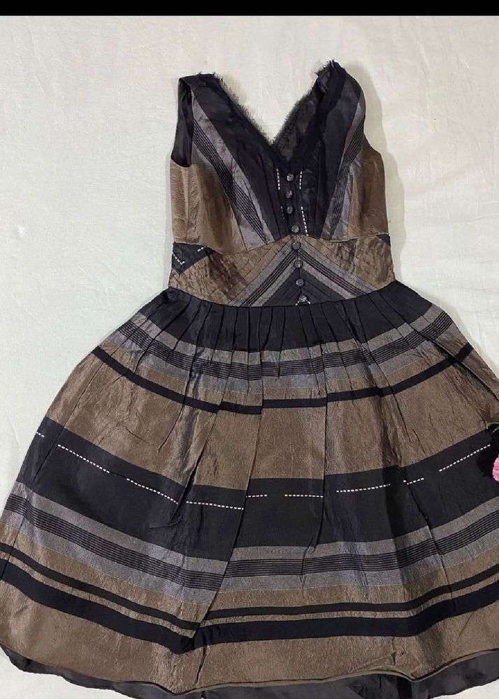 Striped Fit &amp; Flare Dress