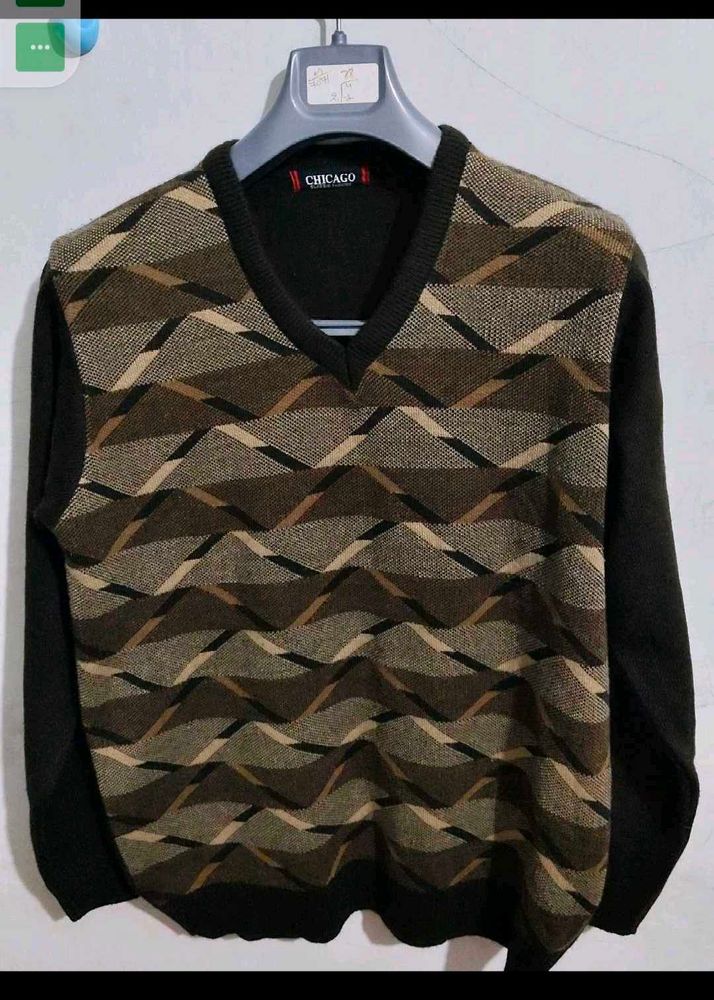 Vintage Chicago Geometric Knit Sweater