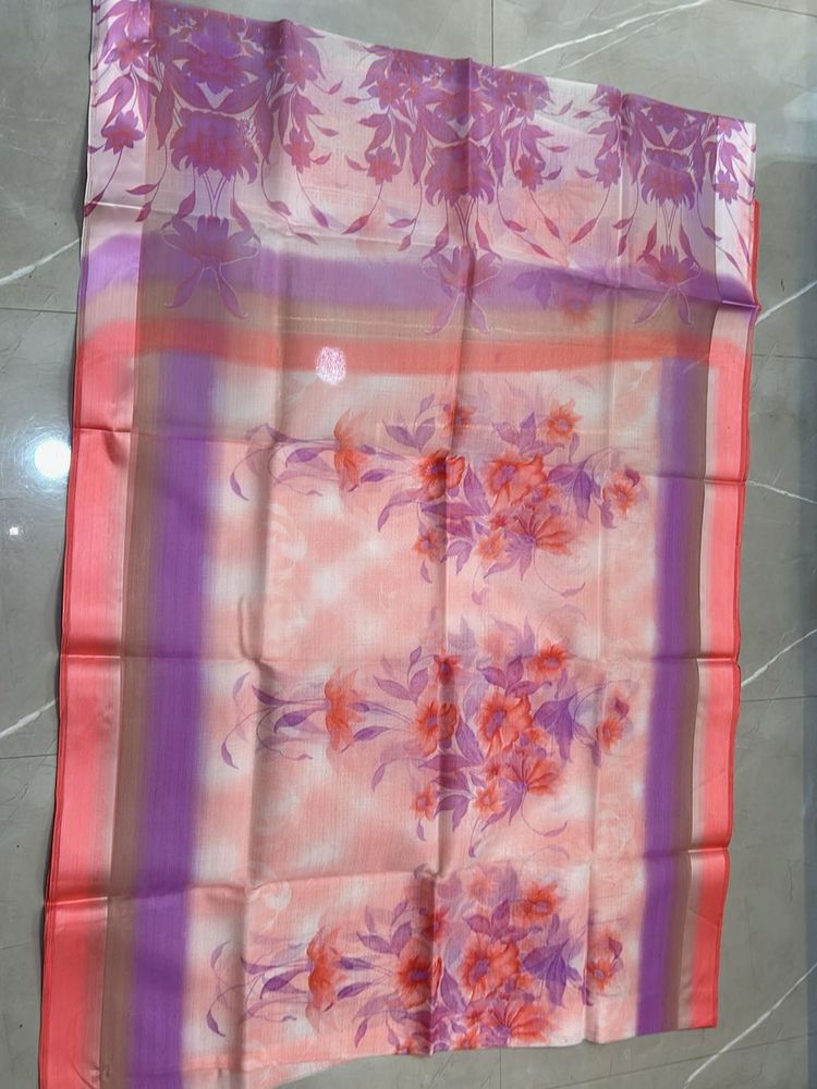 Floral Print Saree- New