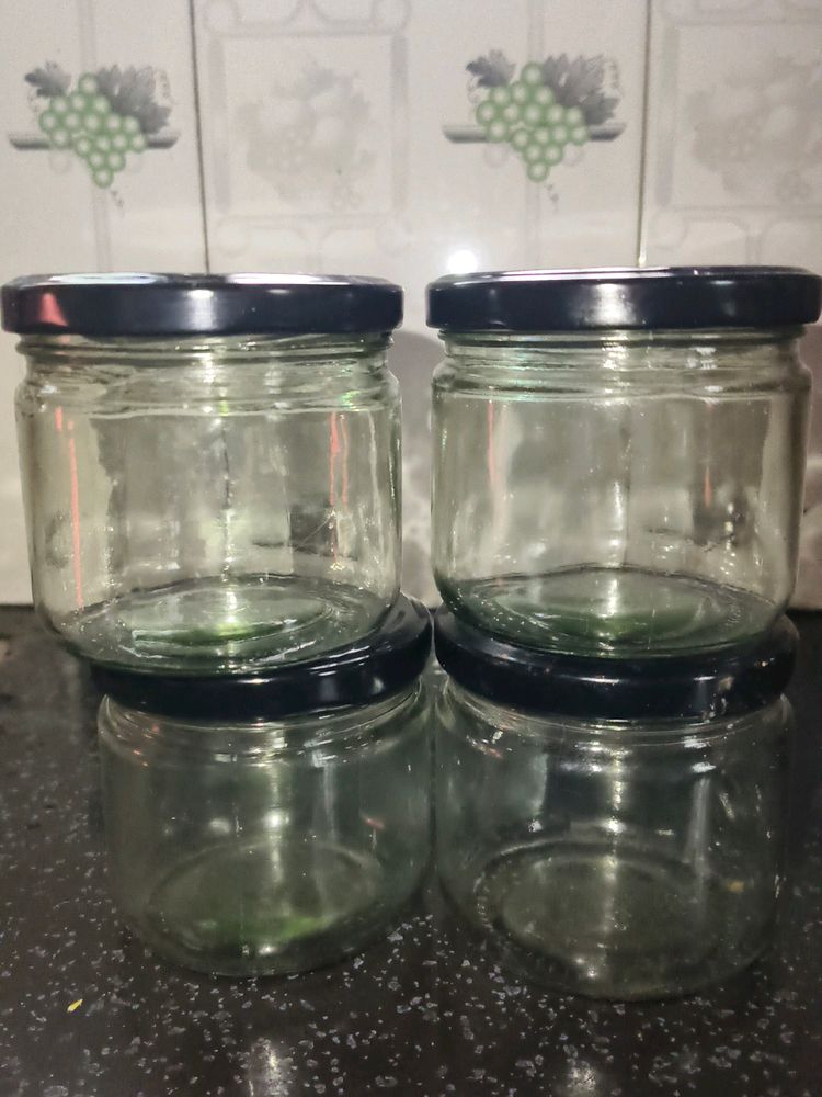 GLASS BOTTLES 4 PIECE