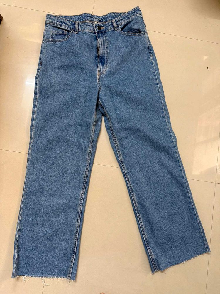 Light Wash Wide Leg Jeans