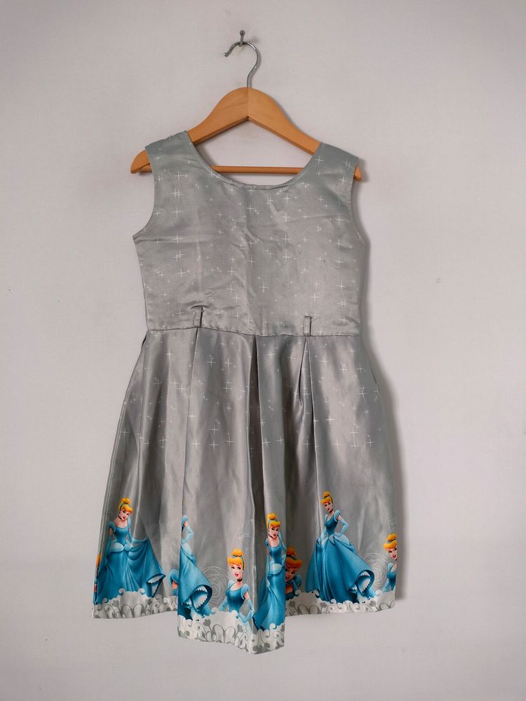 Grey Printed frock