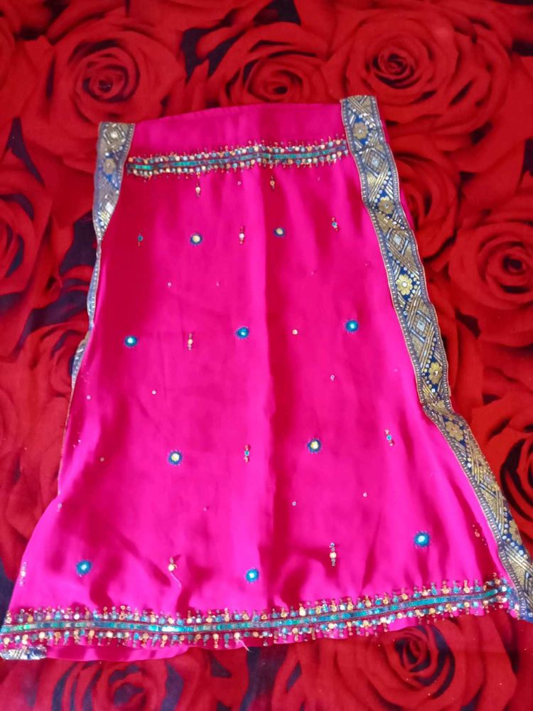 Pink Embellished Ethnic Skirt