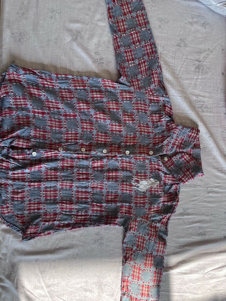 Plaid Button-Down Shirt