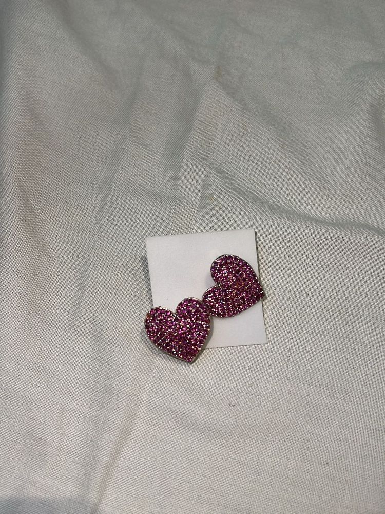 Pink Heart Earrings