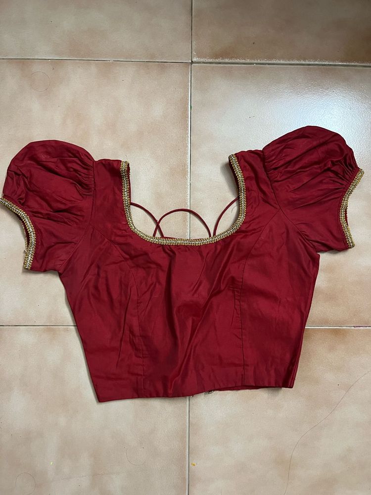 Maroon Readymade Blouse/Top