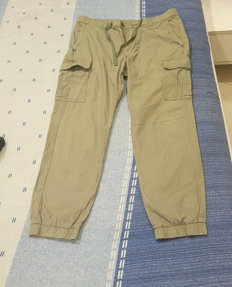 Beige Cargo Pants