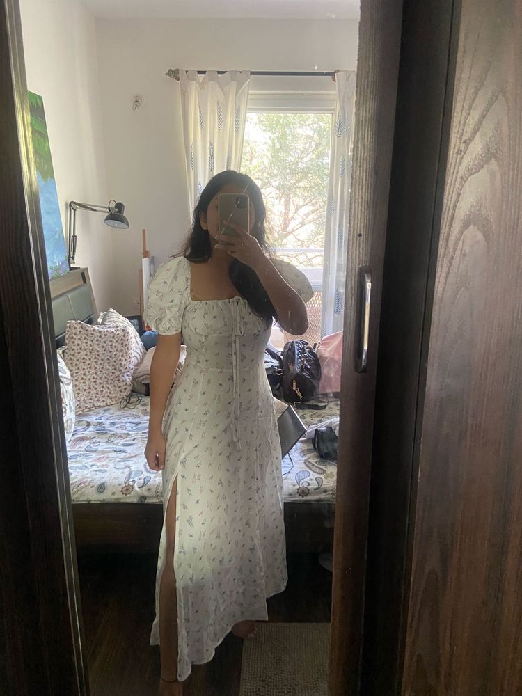 Puff Sleeve Floral Dress