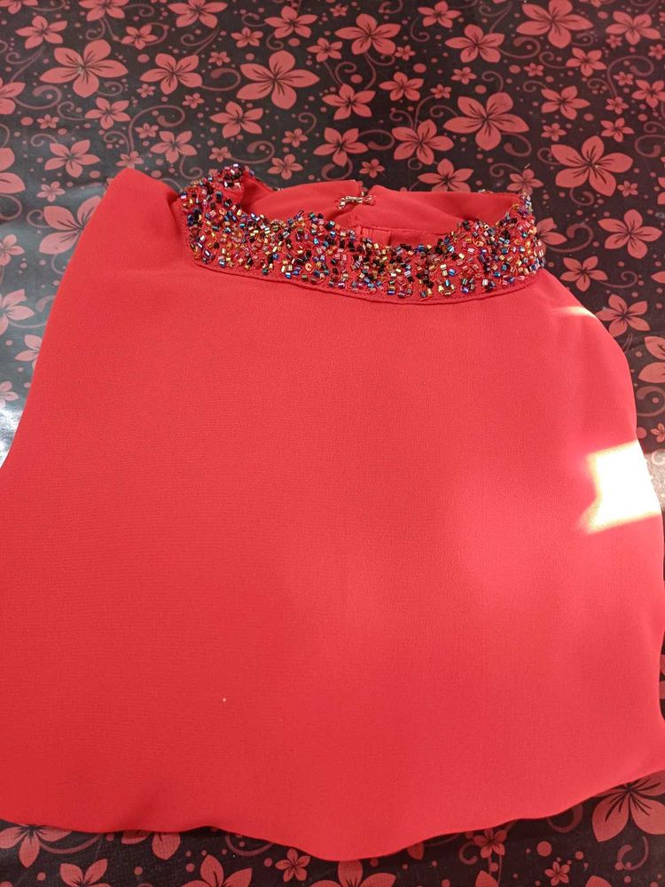Red Beaded Top