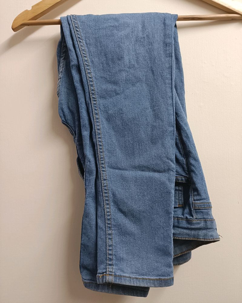 Light Blue Mid-Rise Skinny Jeans