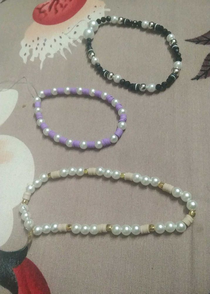 Pearl Beaded Phone Charms Set