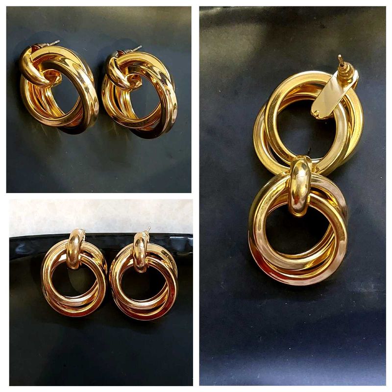knot gold earrings