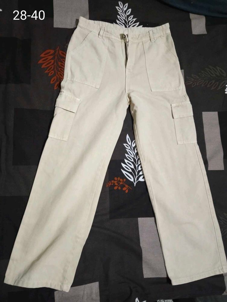 Beige Cargo Pants