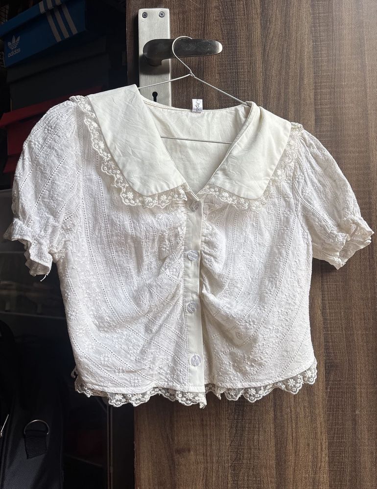 Lace Trimmed Blouse