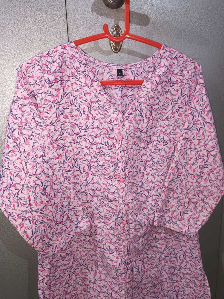 Floral Print kurta (with freebie)