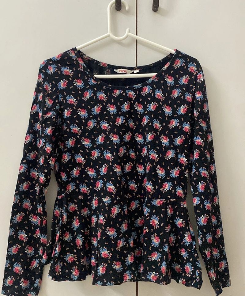Floral Peplum Top