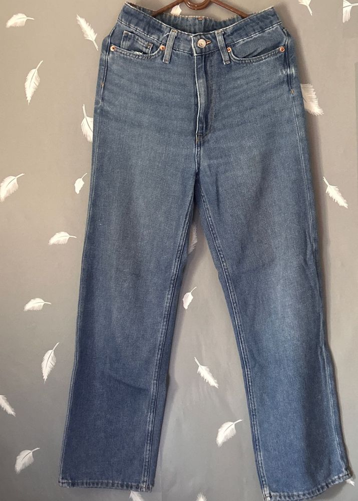 Blue Wide Leg Jeans