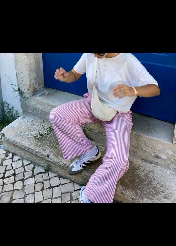 Pinterest White And Pink Trouser