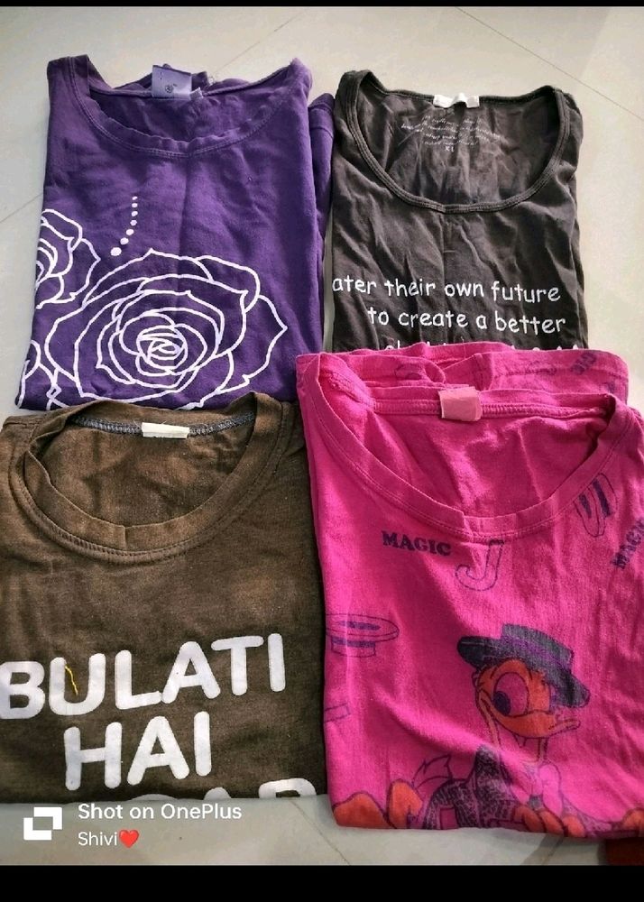 Combo Pack Of 4 Tshirt