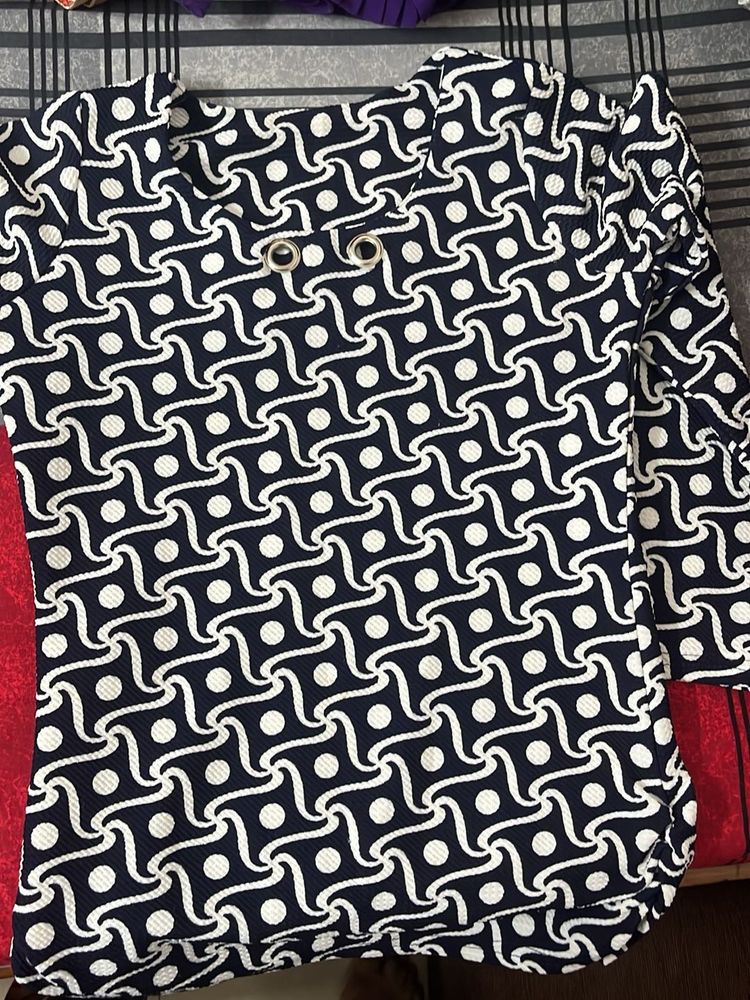 Patterned Long Sleeve Top