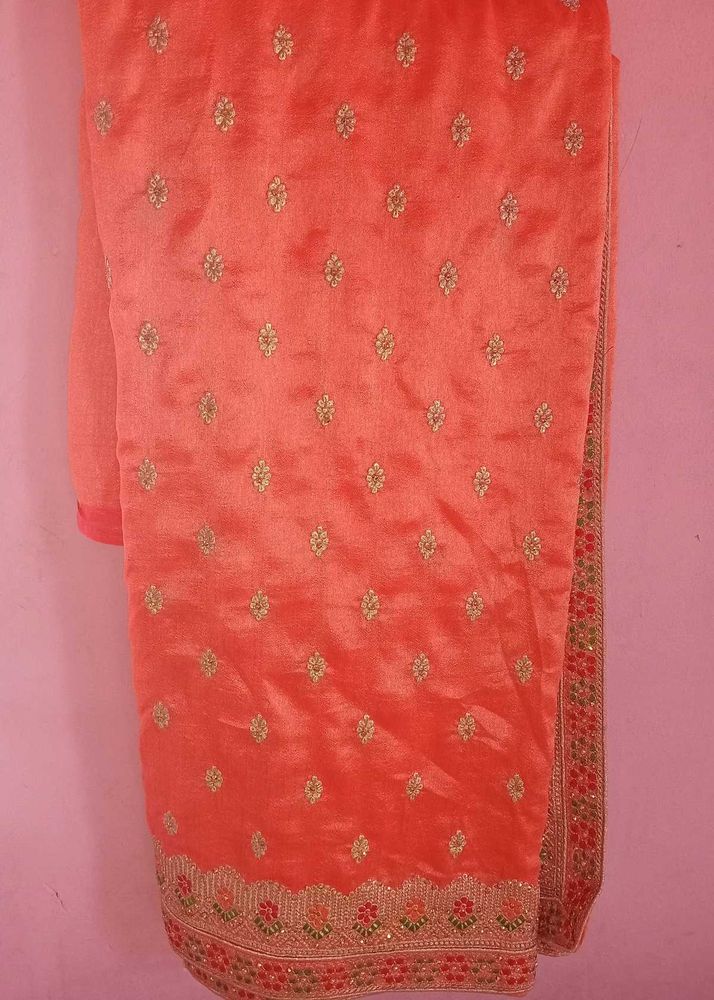 Peach Dress Material