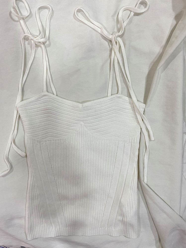 misguided tie up white top