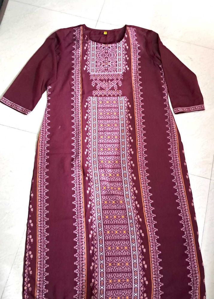 Purple  Long Kurti.